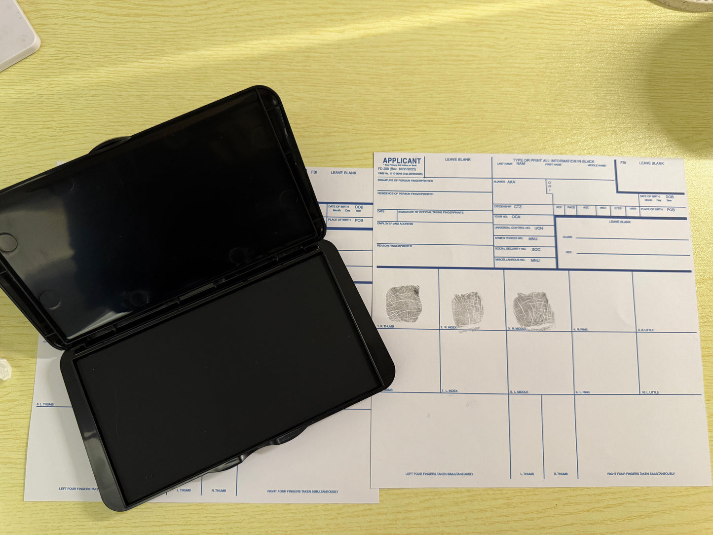 Fingerprint Ink Pad – Black | Notary & ID Security Stamp