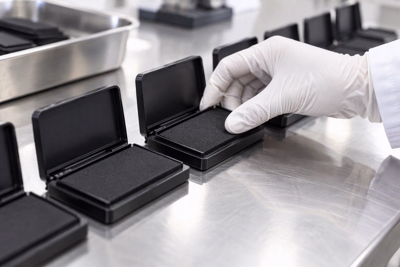 Quality checks on a batch of fingerprint ink pads