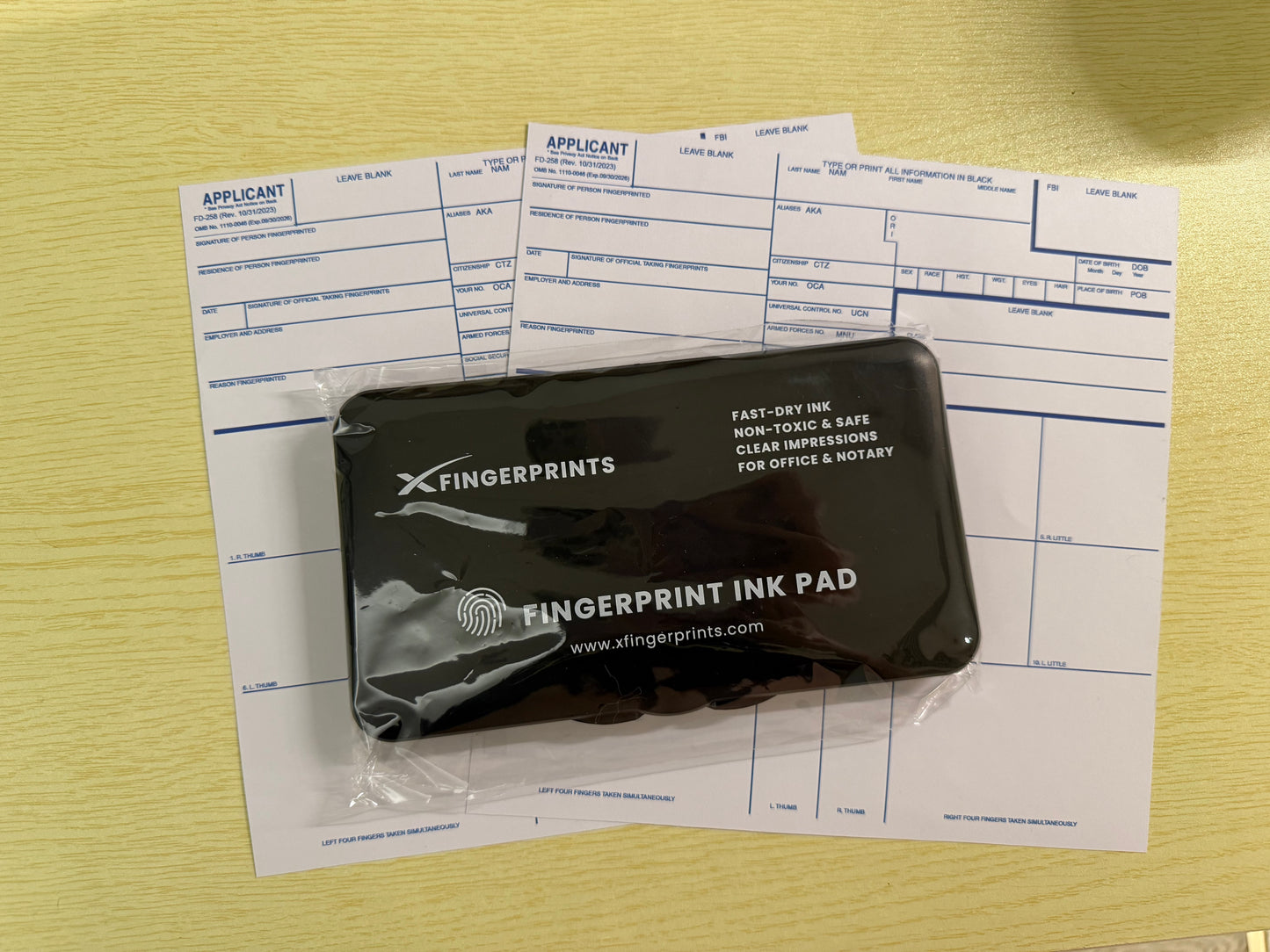 Fingerprint Ink Pad – Black | Notary & ID Security Stamp